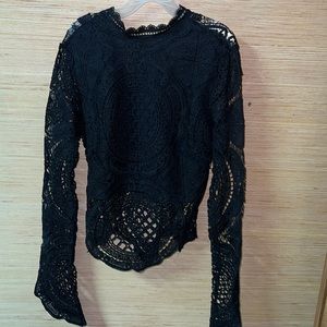 Black lace shirt